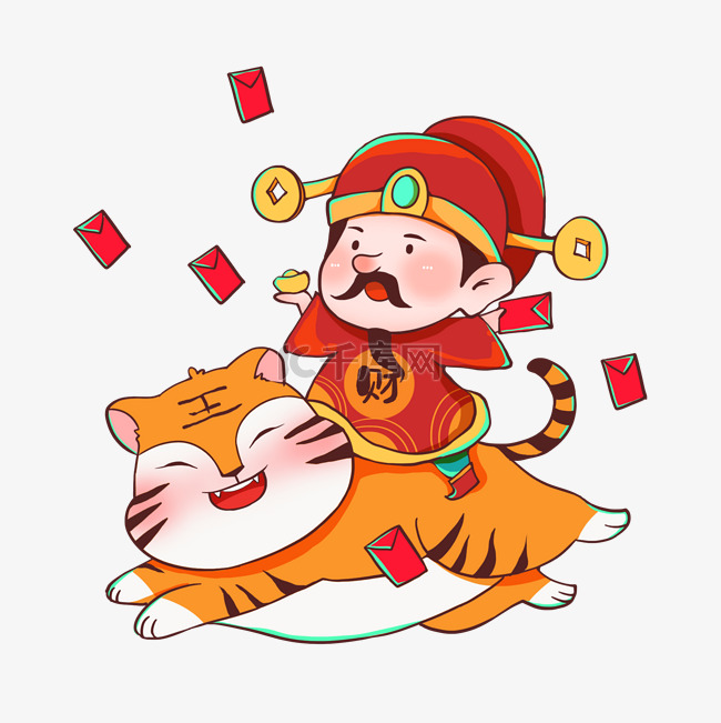 新年春节财神老虎