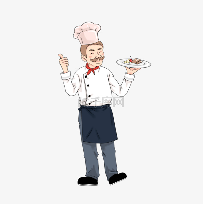 厨师人物形象卡通