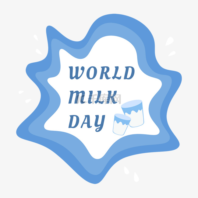 创意牛奶图案世界牛奶日