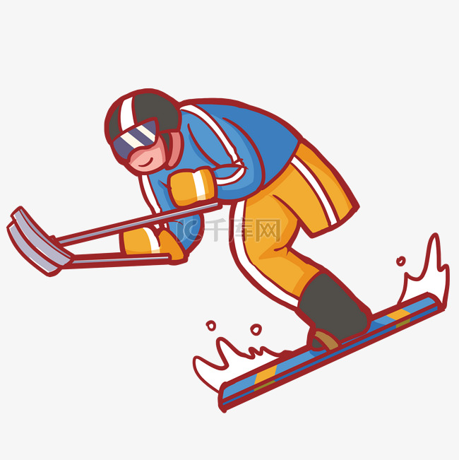 残奥会冬季冬天高山滑雪运动