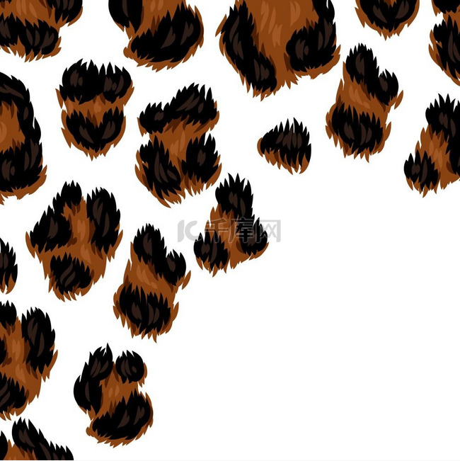 豹纹无缝图案动物风格印花毛皮纹