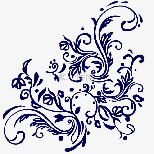 古典青花瓷花纹
