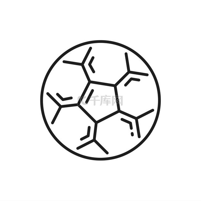 足球和足球隔离细线单色图标矢量