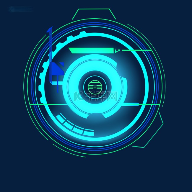 蓝色科技圆环圆圈