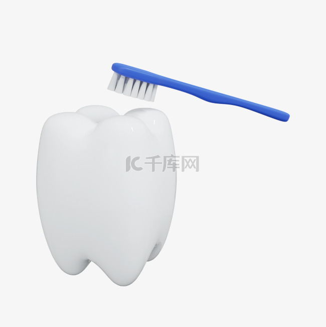 3DC4D立体刷牙洁白牙齿