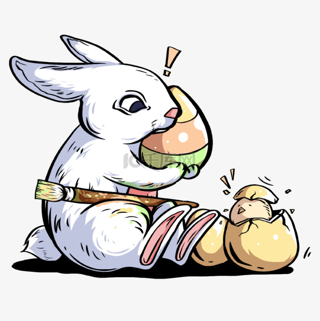 兔子小鸡复活节