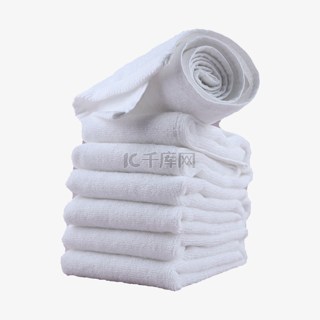 白色卫生纺织品毛巾