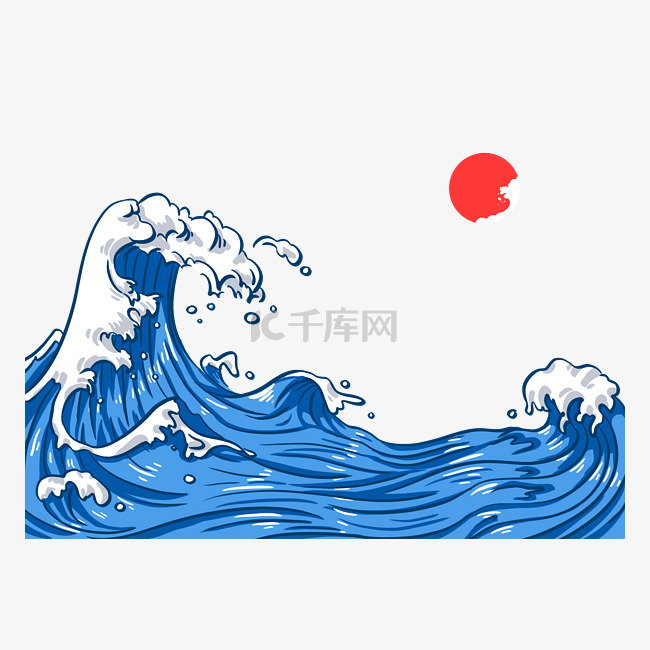 蓝色大海海浪