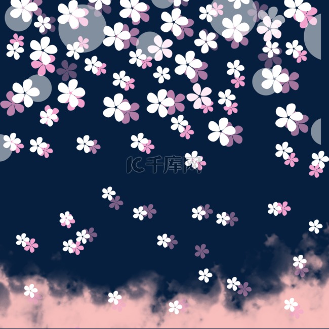 粉色浪漫的春季樱花边框