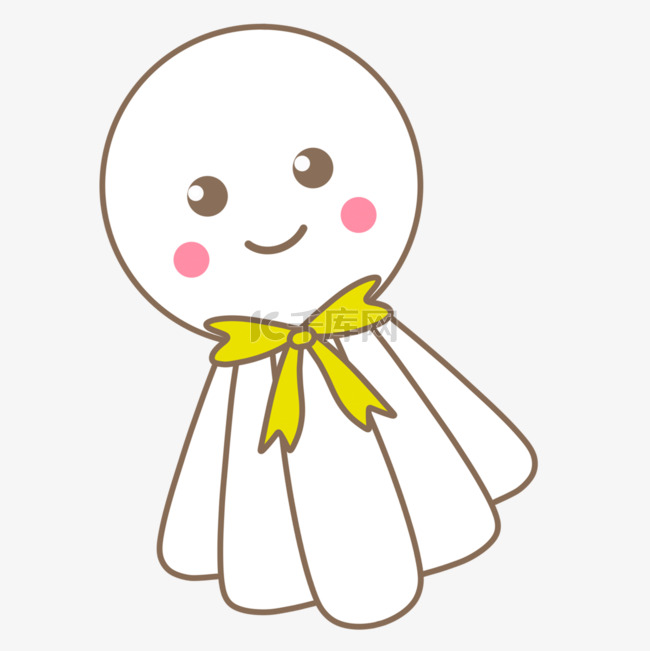 晴天娃娃可爱表情黄色蝴蝶结