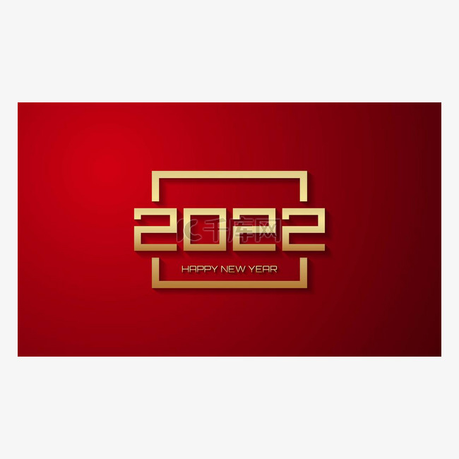 2022年新年快乐背景设计。病