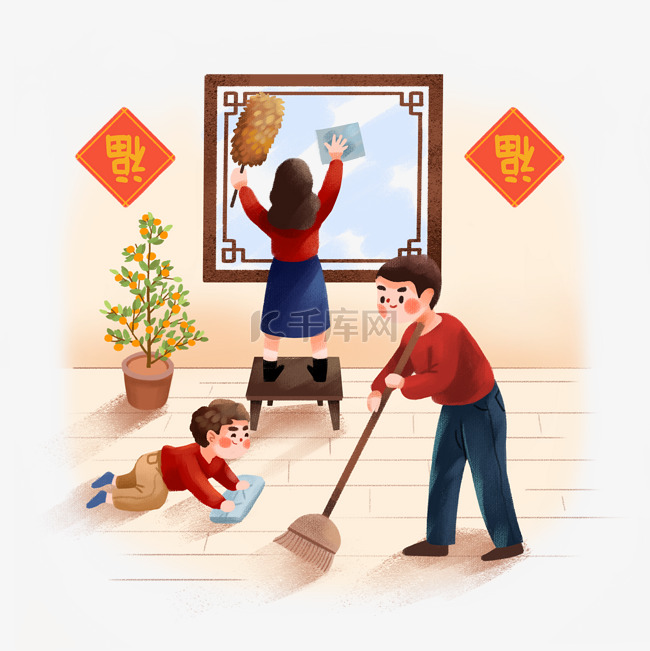 新年春节打扫房子做家务