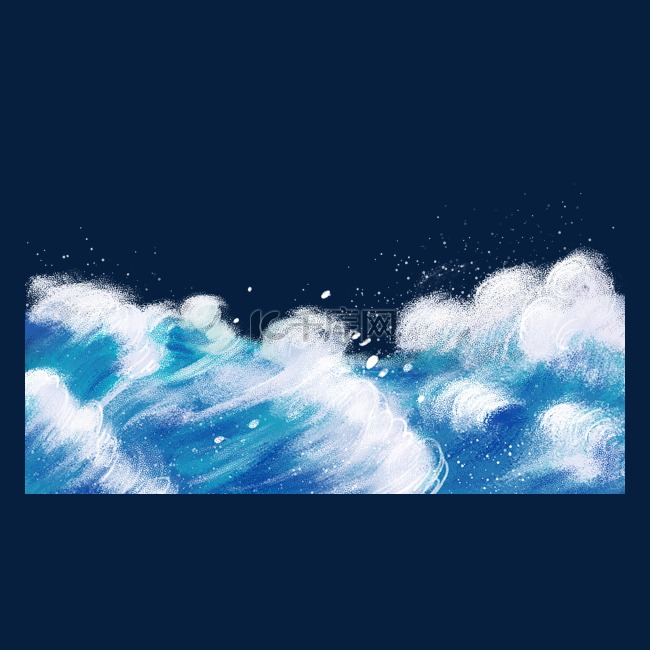 大海海浪浪花