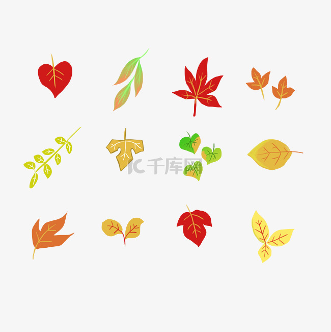 秋季树叶组合