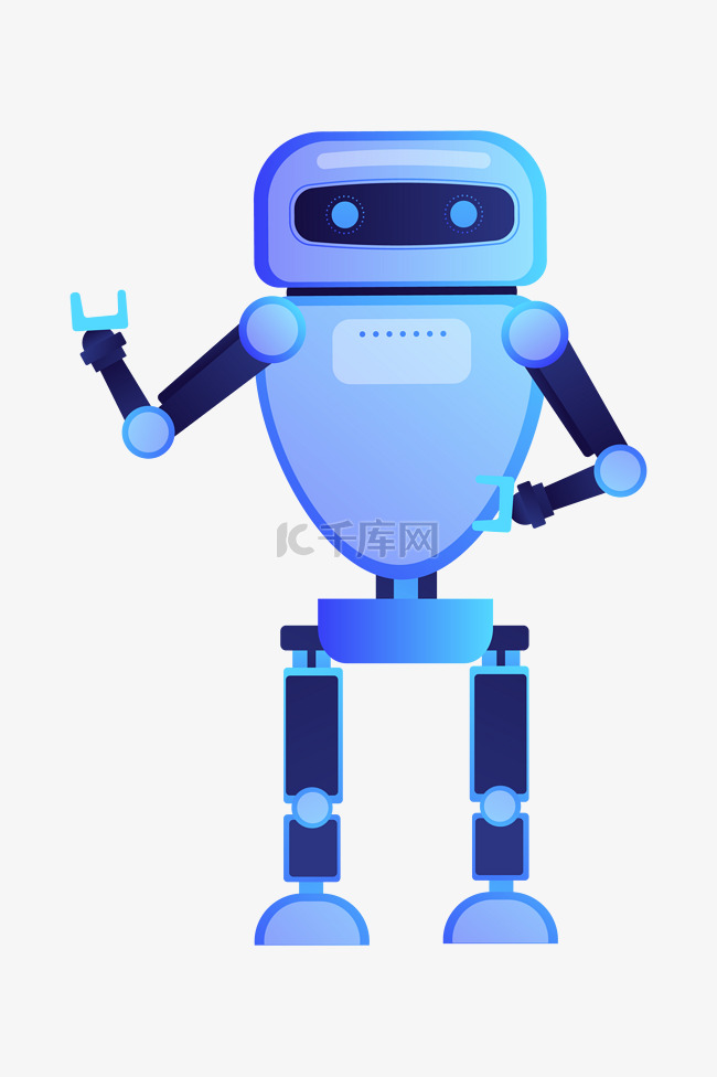 高科技蓝色机器人