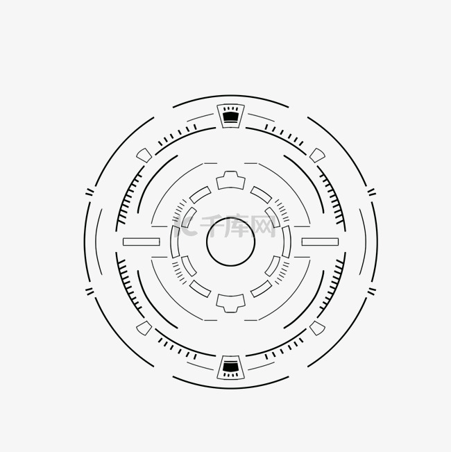 创意科技机械机器转盘效果圆圈圆