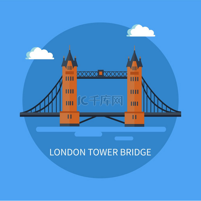 作为英国著名景点的大型伦敦塔桥