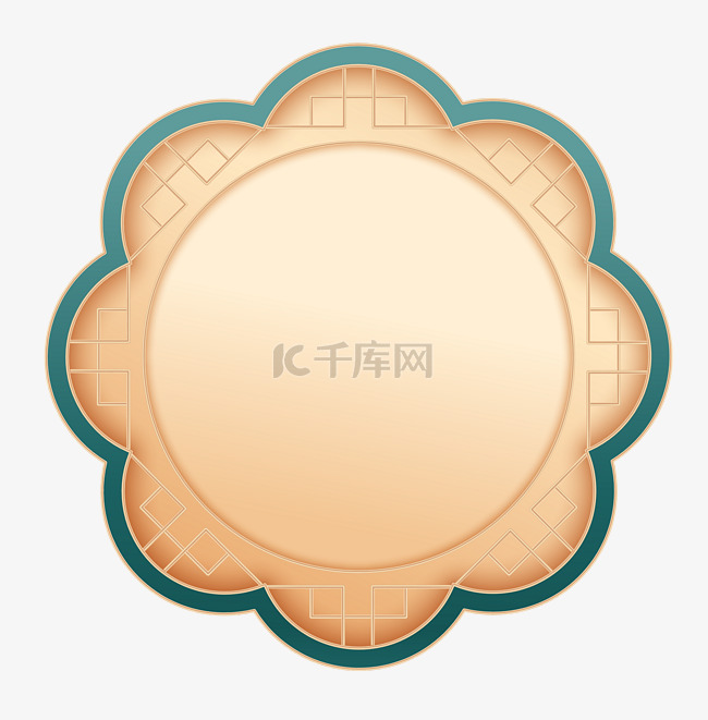 中秋节月饼形状边框