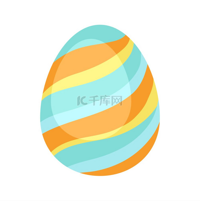 复活节快乐装饰蛋的插图。