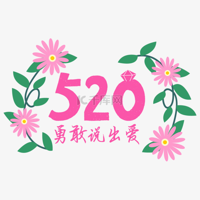 粉红色花朵520告白语