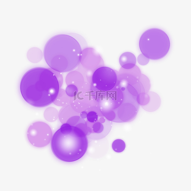 紫色圆圈卡通抽象光效