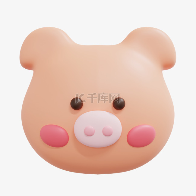 3DC4D立体可爱动物小猪