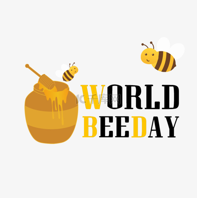 创意蜂蜜罐蜜蜂世界蜜蜂日