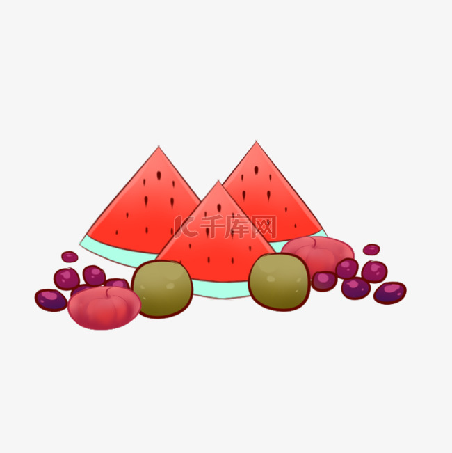 夏季水果西瓜猕猴桃
