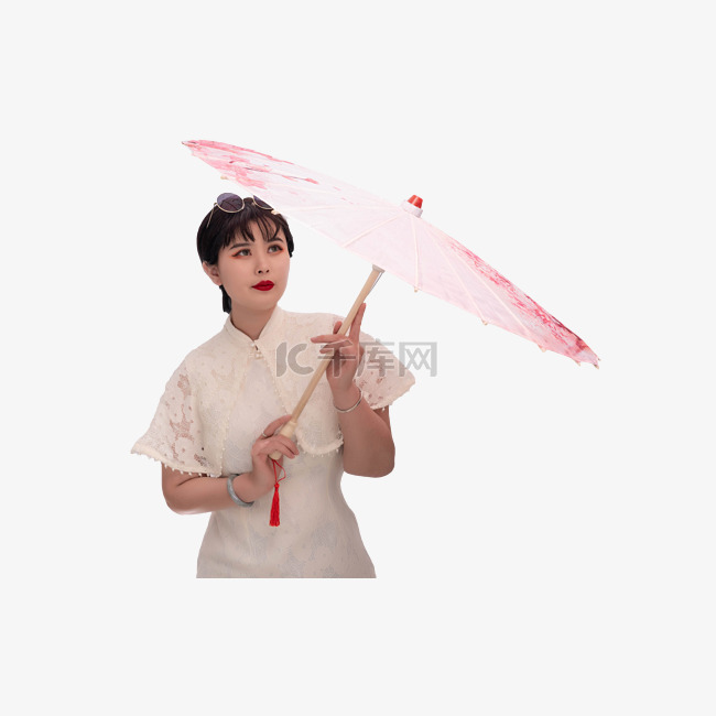 少女室内打伞