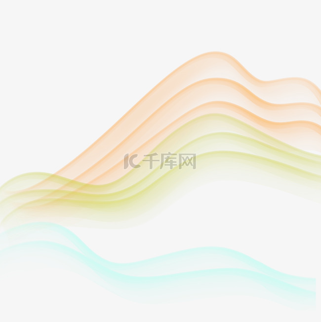 房地产丝绸绸带山水