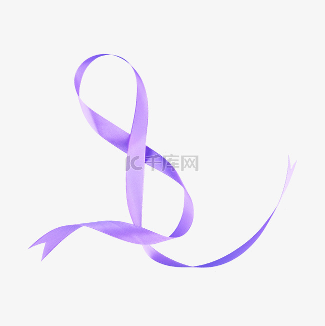 8字紫色丝带圈