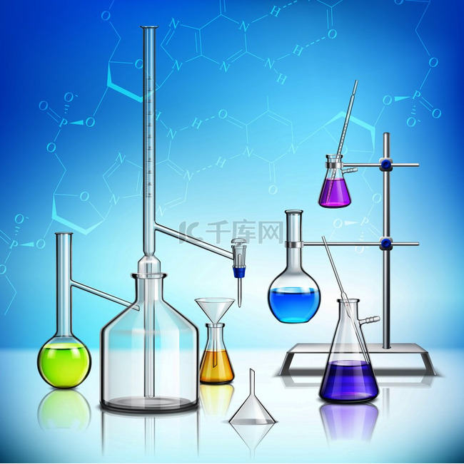 实验室玻璃器皿组合与化学和生物