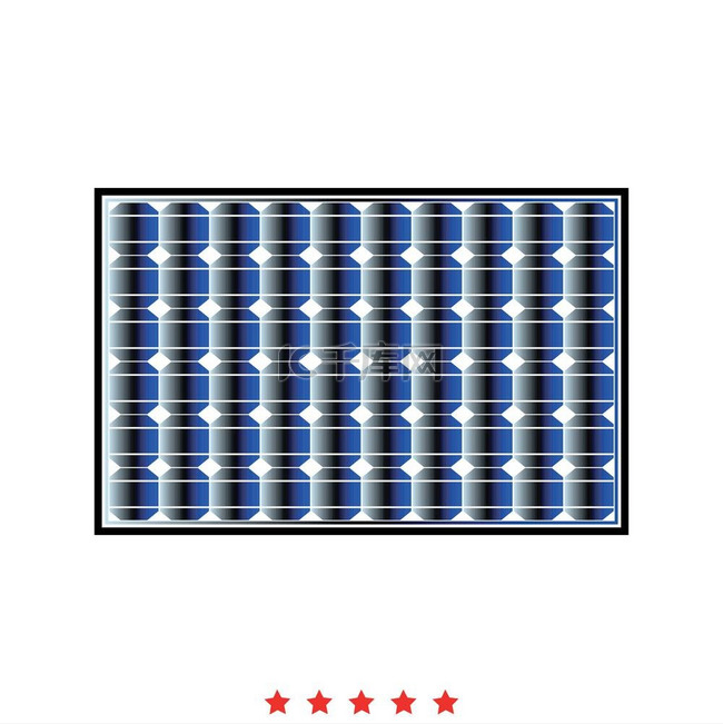 太阳能电池板图标。