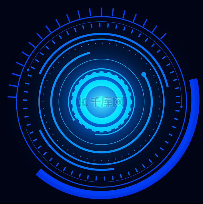 蓝色科技圆环