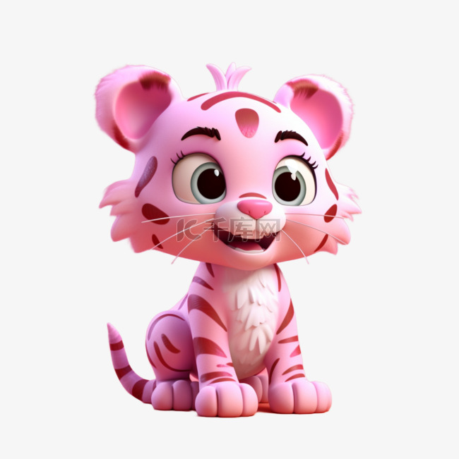 3D立体可爱小动物老虎