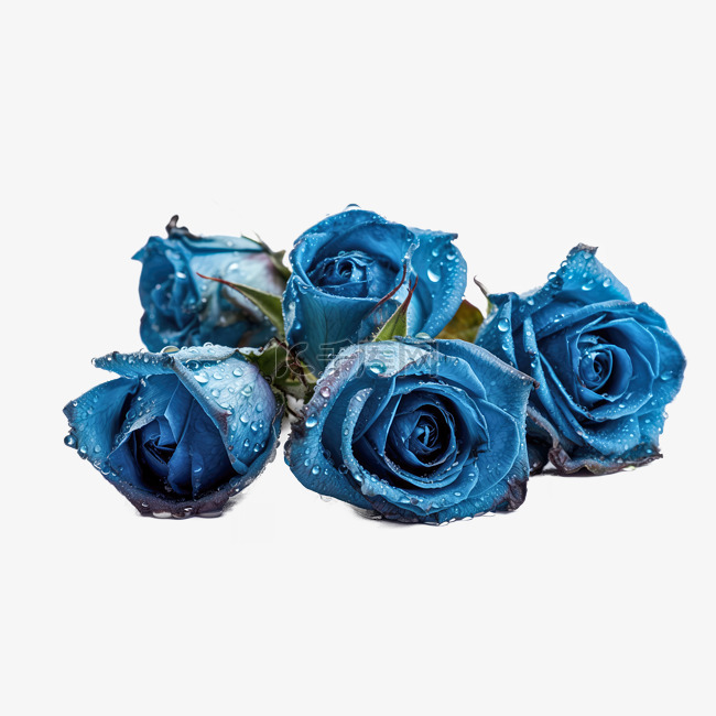 高清免扣花卉摄影蓝玫瑰设计素材