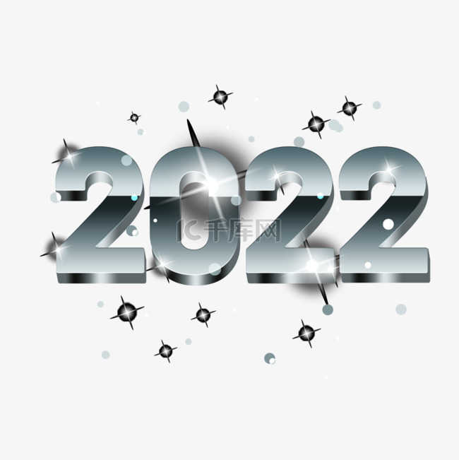 2022新年时尚银色渐变
