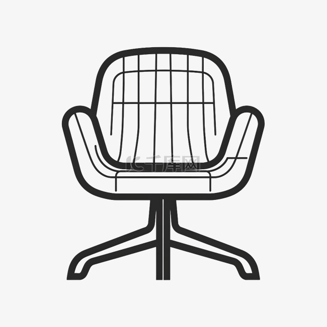 极简主义人体工学旋转椅icon