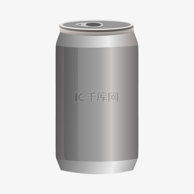 银灰色立体易拉罐