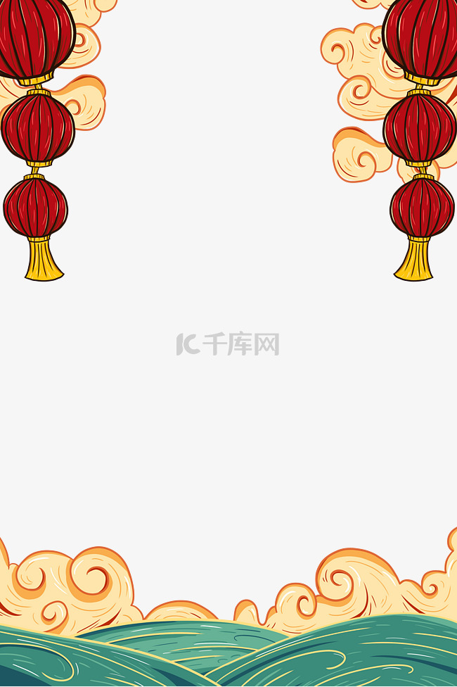 中式中国风新年春节国潮节日海报