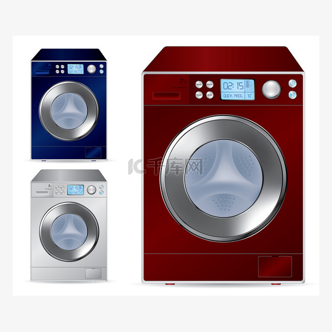 全自动洗衣机-向量说明