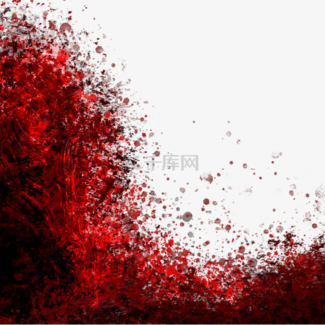 红色万圣节抽象恐怖血液边框