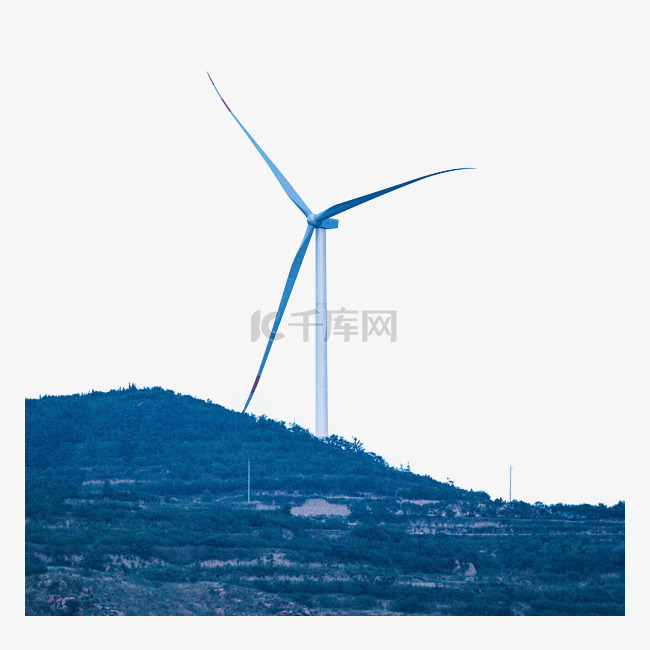 新能源利用风车风力发电山峰