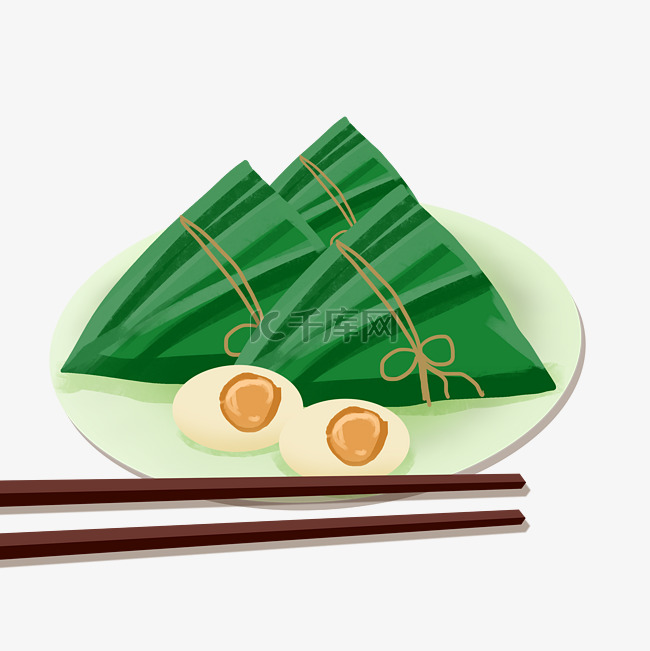 端午节粽子和咸鸭蛋