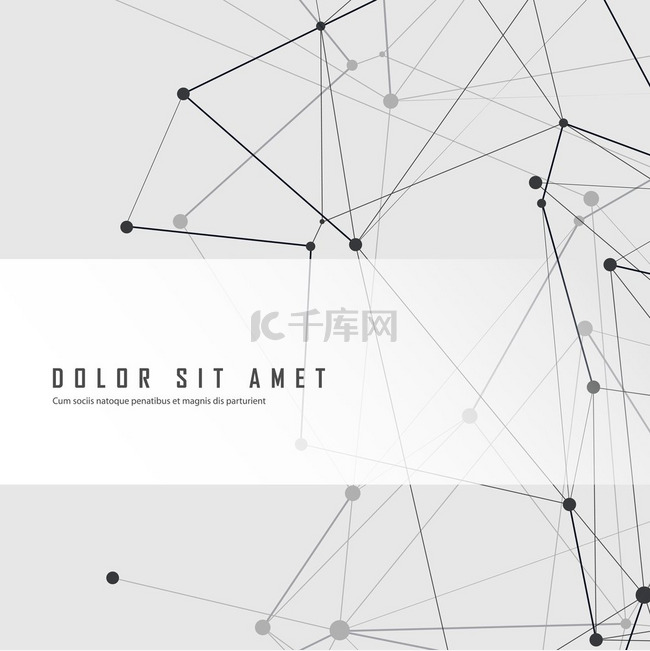 Abstract connection science structure with connecting dots and. 抽象连接科学 ...