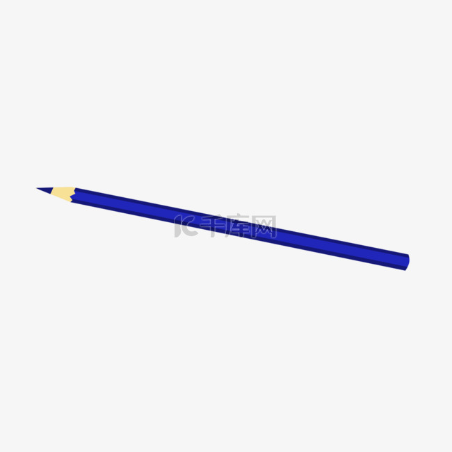世界艺术日蓝色可爱铅笔