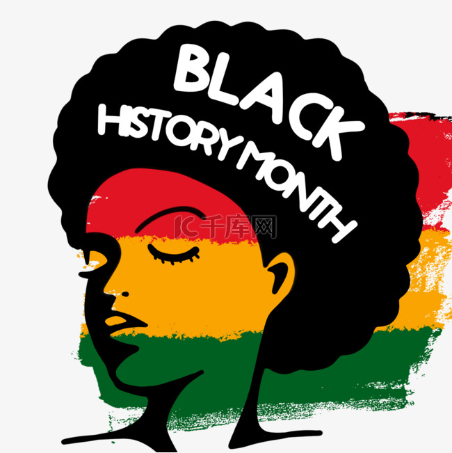 女性非洲人物黑白历史月