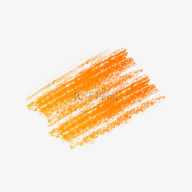 黄橘色蜡笔油画棒涂鸦笔刷
