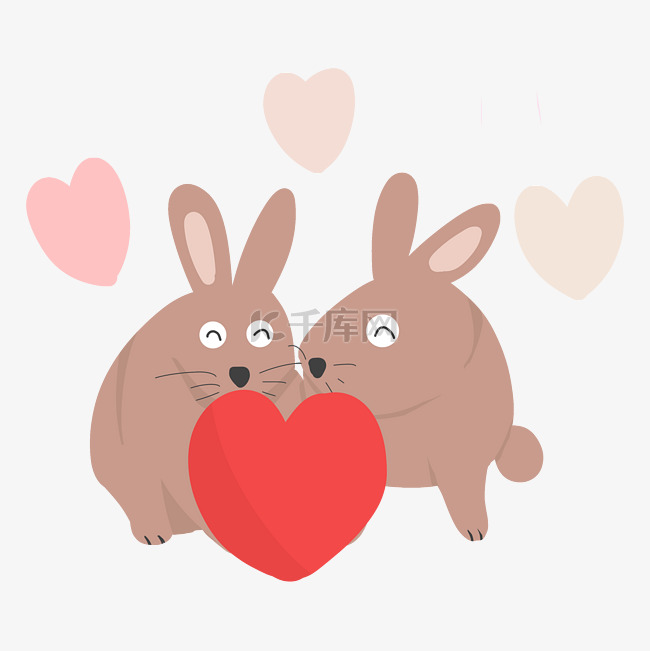 情侣小动物小兔子