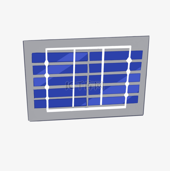 蓝色太阳能板剪贴画